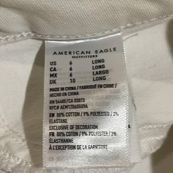 American Eagle next level stretch white jegging size 6 - Picture 5 of 5